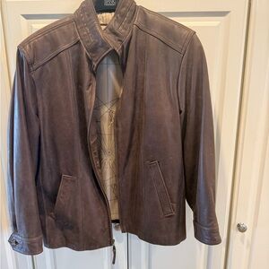 Jos. A. Bank Dark Brown Leather Jacket